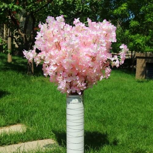 Artificial Cherry Blossom Tree 120 Heads Vertical Silk Cherry Trees DIY Wedding Christmas Valentines Party Fake Flowers Decor