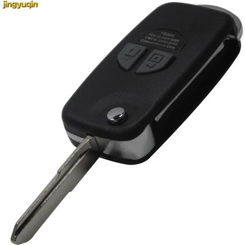 Jingyuqin 10pcs Modified Flip Remote Car Key Shell For SUZUKI SX4 Grage Vitara Alto Swift 2Button + ButtonPad HU87 SZ11 Blade