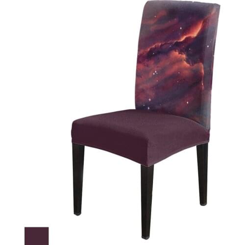 Red Clouds Gorgeous Stars Chair Cover Spandex Elastic Printing Dining Chair Kitchen Seat Case Stretch