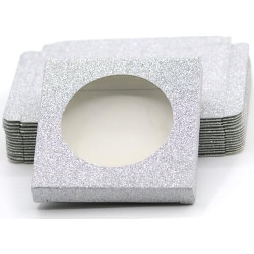 DamePapil False Eyelashes Box Package Square 10/20/30/50/100 Piece Red/Pink/Yellow/Green/Blue Giltter Paper Mink Lash Case Boxes