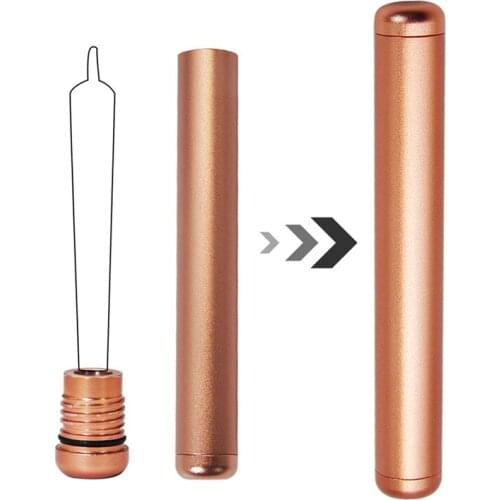 110MM Metal Stash Jar With Cigarette Rolling Cone Paper Holder Aircraft Aluminum Doob Tube Storage Container Stash Jar