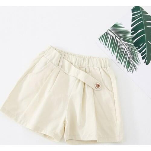 2021 Summer New Arrival Girls Fashion Cotton Shorts Kids Korean Design Shorts