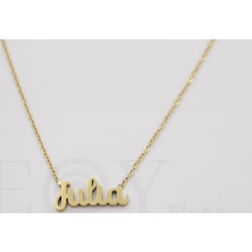 Collar De Acero Inox Con Nombre De Julia Color Dorado Alta Calidad Envió Desde España