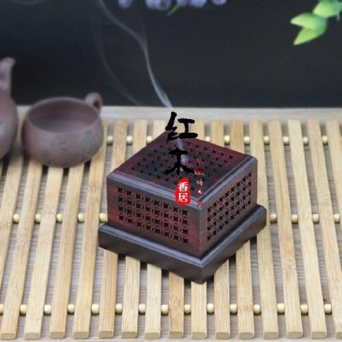 Rosewood rosewood carving incense burner handmade antique incense burner pan Xiang Tan