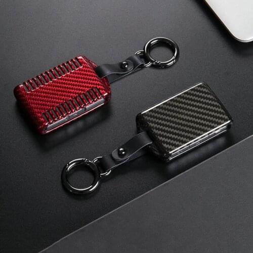 Real Carbon Fiber Car Key Protection Case Cover for Volvo XC90 XC60 XC40 V90 S90 2017 2018 T5 T6 2015 2016 T8 Keychain Shell