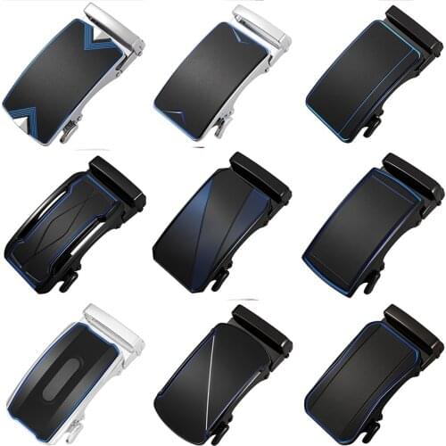 Blue Color Belt Buckle For 3.5cm Width Cow Leather Strap Men`s Belt Automatic Buckle High Quality Luxury Brand Belts for Men