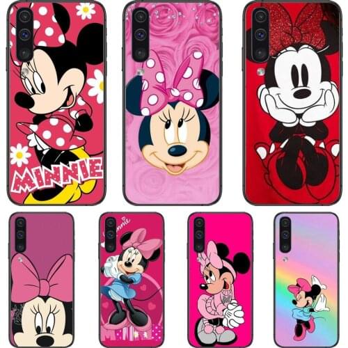 Pink Minnie Mouse Phone cover hull For SamSung Galaxy S 8 9 10 20 S21 S30 Plus Edge E S20 fe 5G Lite Ultra black soft case