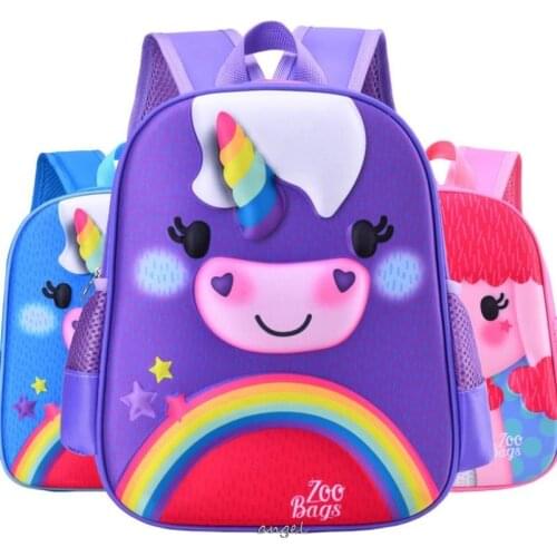 My Little Baby girl pony mochila bag Childrens School Cute Bag plecak 3d Bag Cartoon Print Cute Anime kids Backpack Primary
