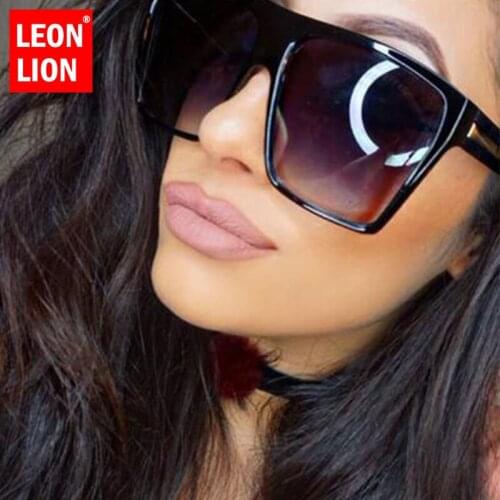 LeonLion Oversized Square Sunglasses Women 2021 Sunglasses for Women/Men Luxury Designer Shades Glasses Women Gafas De Sol Mujer