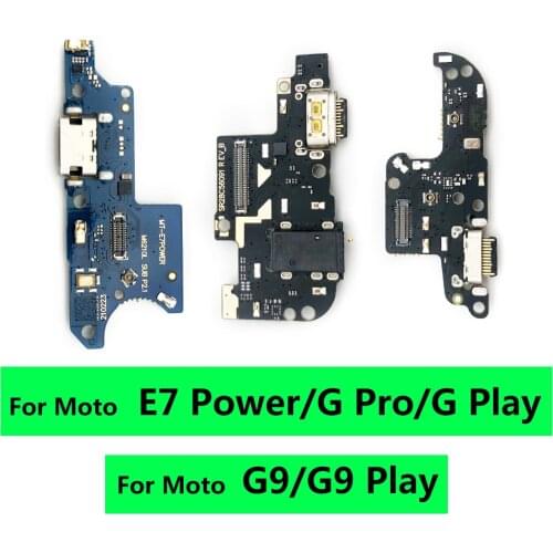 New USB Charging Connector Port Board With Mic Microphone Flex Cable For Moto G Pro G9 Power G Play G30 G10 E7 Power G9 Plus