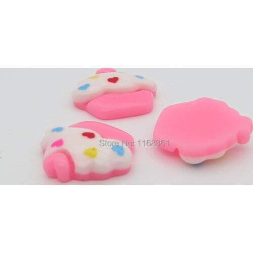 1pcs/lot resin flat back light pink ice with love 18mm simulation of food Cabochon Scrapbook DIY phone decoration B405-14