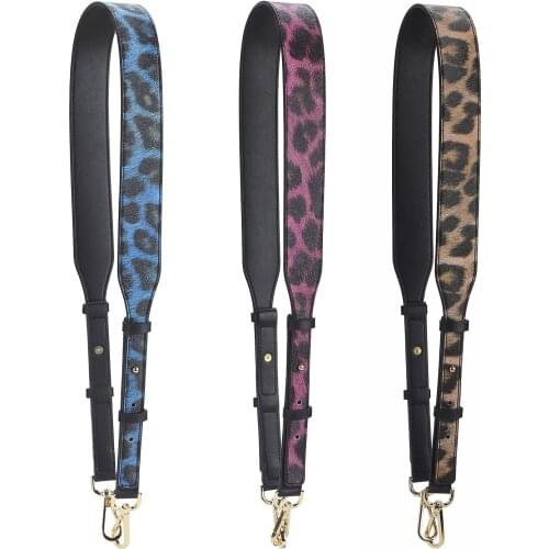 116 Cm Handle Bag Strap For Women Removable Stars Shoulder Leopard Print Handbag Accessories Cross Body Fashion Pu Bag Straps