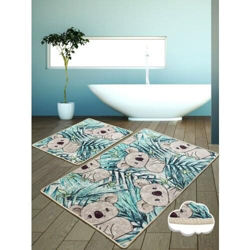 2 Pcs Koala Decoration Decor Door Rugs Home Floor Carpet For Doormat Bathroom Kitchen Living Room Anti-Slip Bath Mats Outdoor