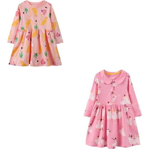 SAILEROAD 2 Set Girls Spot Dresses Children Long Sleeve Dress Outfit Baby Girl Princess Dress Autumn Cotton Kids Christmas Suits