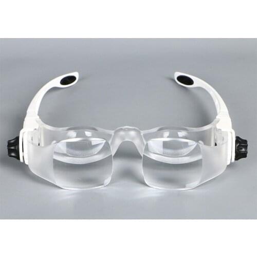 3.8XMagnifier Headband Loupe Bracket TV Glasses Goggles Magnifying Glass with Phone Holder Glasses Case