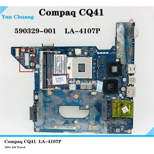 590329-001 NAL70 LA-4107P For HP Compaq CQ41 Laptop motherboard HM55 ATI Mobility Radeon HD 4350 DDR3 100% fully tested