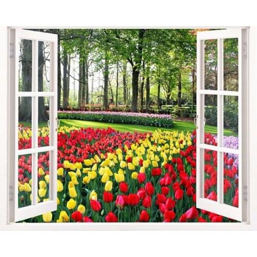 5D DIY Full Square Round Drill Diamond Painting Scenery Flower Outside Window Cross Stitch 3d Daimond Mosaic Wedding Decoration