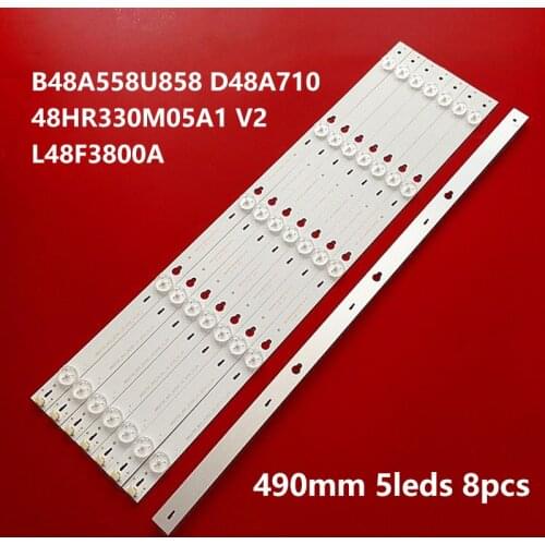 8pcs/lot 100% new LED Backlight For TCL B48A558U858 D48A710/810 L48F3800A 48HR330M05A1 V2 L48F1620E L48F3800A 490mm 5 LEDs