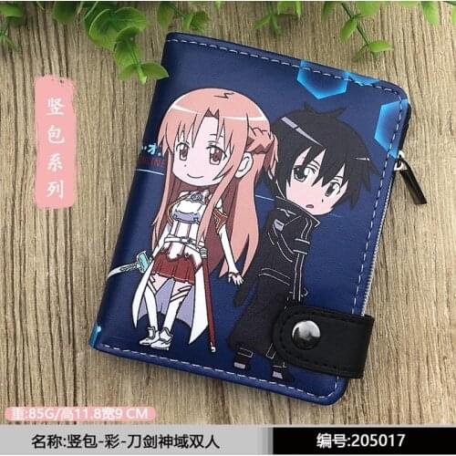 Anime Sword Art Online Kirito Wallet SAO Yuuki Asuna Coin Purse