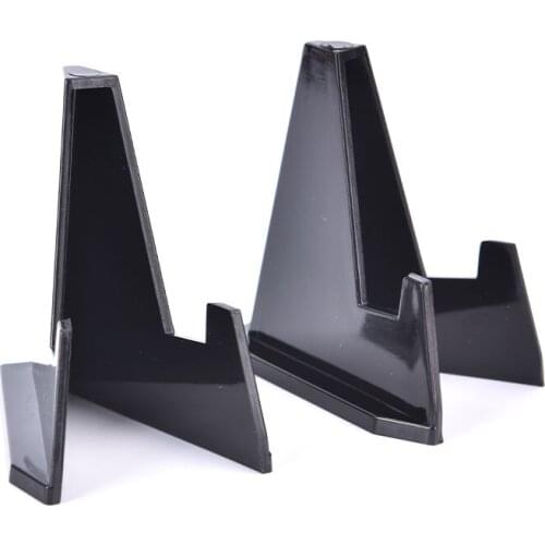 Capsules Medal Holder Mini Easel Stand Holder Plastic Coin Display Stand Black Round Square Case