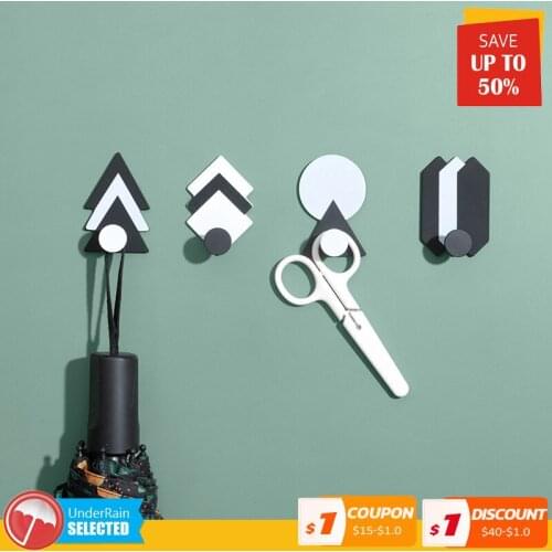 Geometric Metal Hook Coat Hanger Key Holder Wall Organizer Cabide Minimalist Home Decoration Room Accessories Percha Nordic