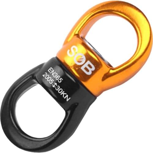 MagiDeal High Strength 30KN Rock Climbing Swivel Rotor Hook Swivel Ring Rotary Connector for Mountaineering Rescue Application
