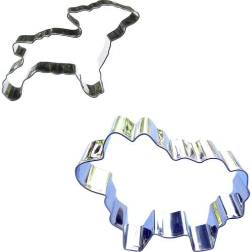 Little Sheep shape 2 piece cookie cutting molds, baking tools, cake decorating soft candy tools