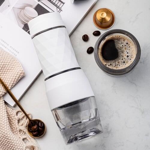 Mini Espresso Coffee Machine Manual Portable Hand-press Coffee Cup Pot Coffee Powder/capsule Dual Use for Outdoor Travel Kitchen