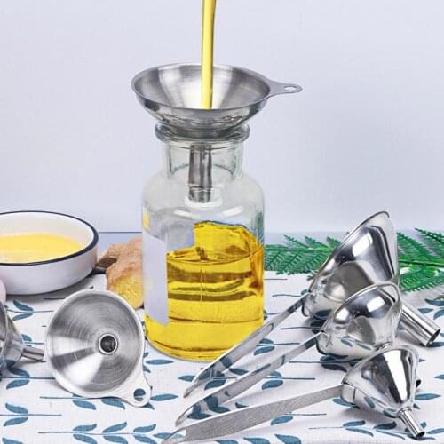 3Pcs Funnel Set Stainless Steel Funnels Wide Mouth Oil Liquid Funnel with Filter Kitchen Funnel for Bottle Canning Kitchen Tools
