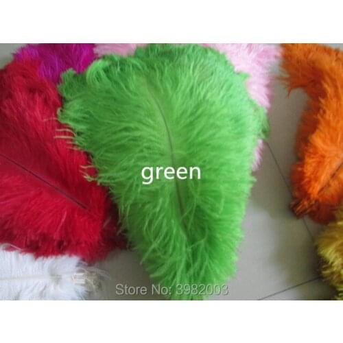 Wholesale 100pcs Apple green Ostrich Feathers 12-14 inches/30-35cm wedding party decorative ostrich feather hair South Africa