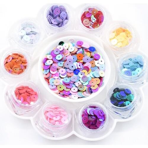 Paillette2 3 4 5 6 mm Flat Round PVC Loose Sequins Sewing Craft Wedding Decoration Clothes Garment Dress Shoe Caps DIY Accessory