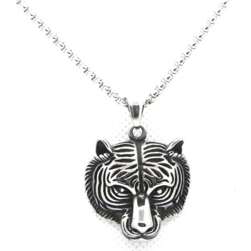 Support Dropship New Design Animal Tiger Head Pendant 316L Stainless Steel Fashion Jewelry Tiger Pendant