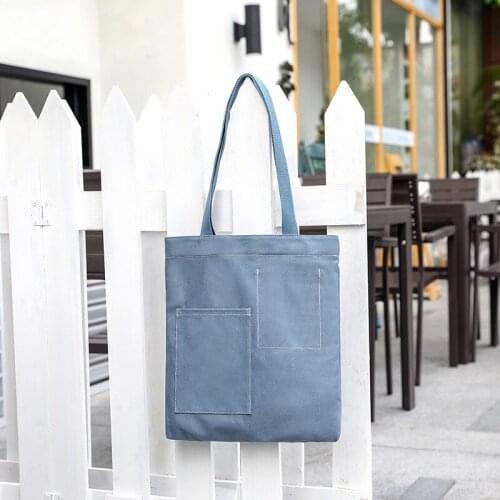 Art Design Bag Casual Canvas Bag Women Pure Color Handbag Cotton Cloth Ladies Hand Bags Shoulder Bag For Women Tote Laptop Bags
