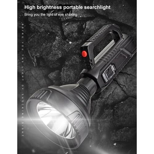 Super Powerful LED Flashlight Tactical Torch Built-in Lighting Camping Lamp Portable Spotlight Strong Light Long Shot USB