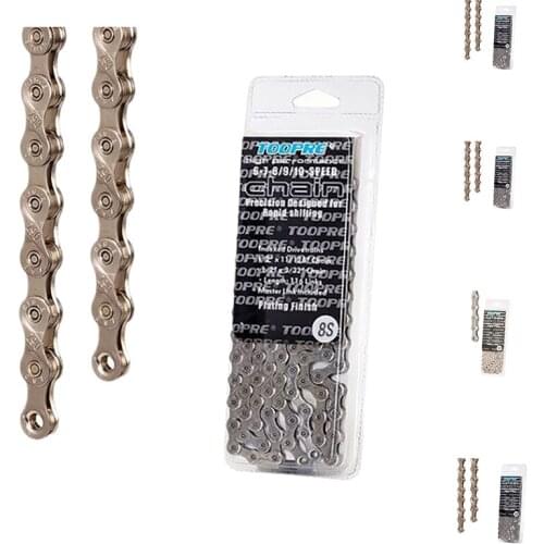 Toopre MTB Road Bicycle Chain Single Speed 6 7 8 9 10 11Speed Velocity Chains 116L Bike Parts