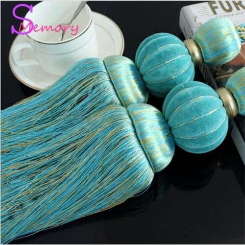 Pumpkin balls European curtain tassels hanging ball tie strap holder accessories home decor