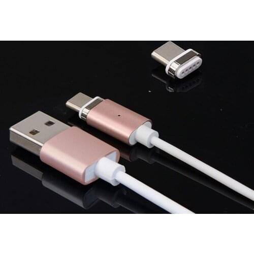 For Type-c Universal Magnetic 2 in 1 Type-C Charging Cable 1M 3Ft LED Lighting Cord Micro USB Sync Data Magnet Charger Cord For