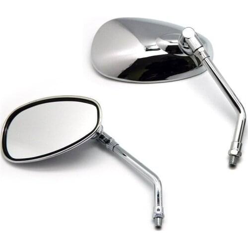 Triclicks Motorcycle Rearview Mirror Back Side For Suzuki Kawasaki Honda VT750 VT1100 VF750 Rear View Mirror Moto Accessories