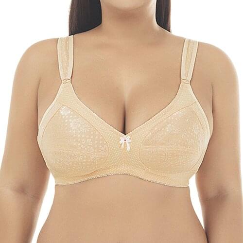 Womens Full Coverage Underwire Seamless BH Lightly Padded Basic Traceless Sexy Bra Plus Size 85C 90C 95C 100C Brassiere