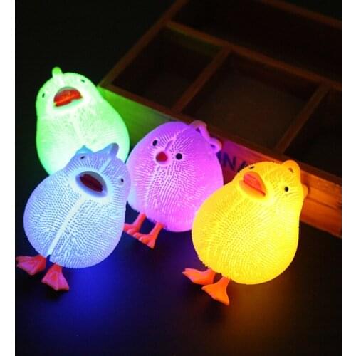 1pcs Cute Luminous Sress Ball Children Squeeze Toys Baby Kids Light-up Toy Ball Colored Boy Bouncing Ball Kids Stress Toy