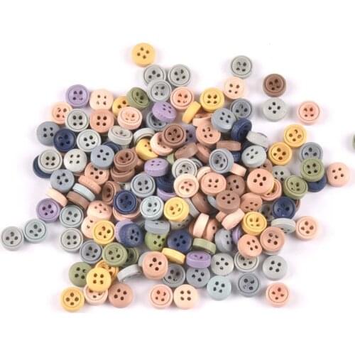 100pcs 4-Holes Mixed Colorful Wooden Buttons for Sewing Scrapbooking Crafts Cap Clothing Handmade Home Decor Accessories