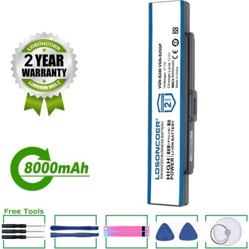 LOSONCOER Battery 8000mAh For SONY VAIO VGP-BPS2 VGP-BPS2A VGP-BPS2B VGP-BPS2C VGN-FS515 VGN-S240 PCG VGC-LB VGN-AR AR11