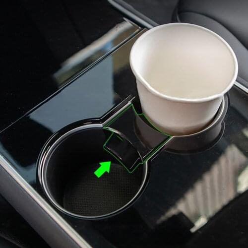 Car Water Cup Slot Slip Limit Clip Drink Cup Holder Limiter Partition For Tesla Model 3 2017 2018 2019 Auto interior Accessories