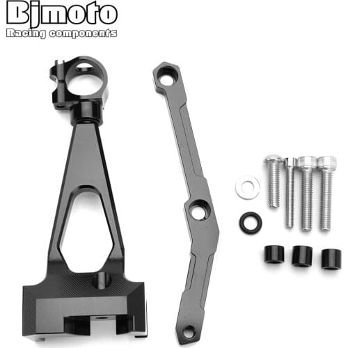 BJMOTO CNC Motorcycle Adjustable Steering Stabilize Damper Bracket Mount kit For Yamaha MT-09 MT09 2013-2015 Moto Steer Support