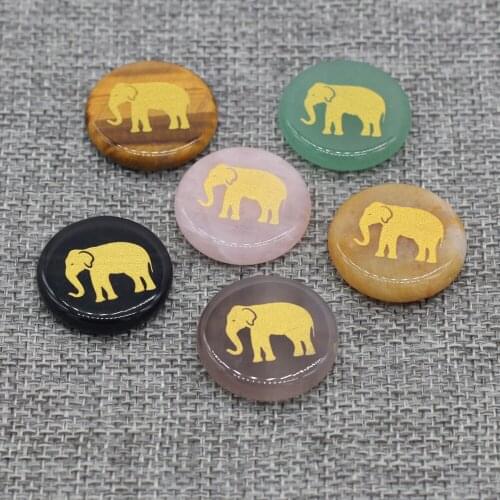 6pcs/lot Natural Stone Beads Exquisite Round Shape Agates Beads Mix Color for Making Women Necklace Gift Size 25x25mm