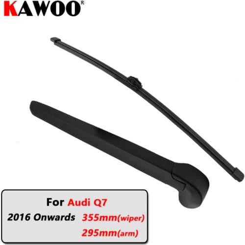 KAWOO Car Rear Wiper Blades Back Window Wipers Arm For AUDI Q7 Hatchback (2016-) 355mm Auto Windscreen Blade Accessories