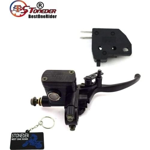STONEDER 7/8'' Alloy Hydraulic Brake Master Cylinder Right Handle Lever + Switch For Chinese ATV Quad 4 Wheeler