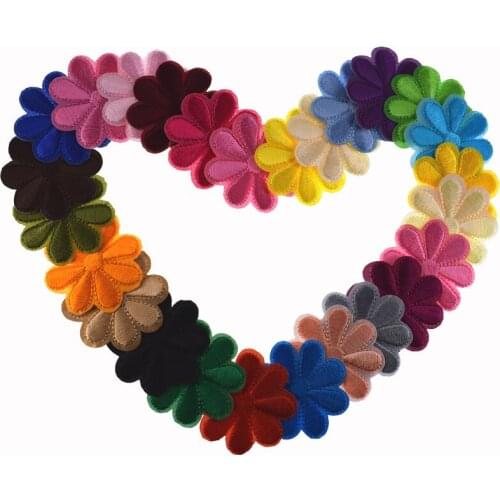 10Pcs Small flower patches embroidery Iron On patch Applique for craft kids bags badges clothes stickers decoration 4.0cm