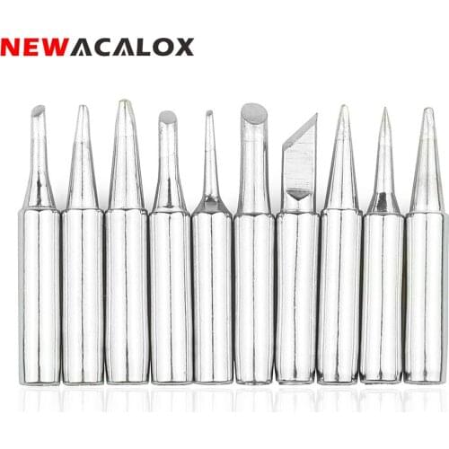 NEWACALOX 10pcs Lead-free Solder Screwdriver Iron Tip 900M For Hakko Rework Soldering Station Tool