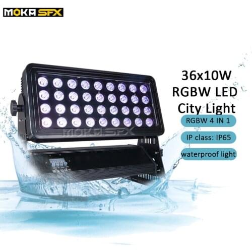New Coming Professional 36*10W RGBW (4 in 1)Waterproof wall washer IP65 LED Wash Light Set Outdoor Colorful DMX City Light